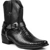 Diego-01 Men's Belt Buckle Chain Strap Western Cowboy Boots
