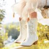 Cowboy Boots for Girls - Pointed Toe Kids Cowgirl Boots - Mid Calf Western Youth Boots for Toddler to Big Kids - Horse Riding &