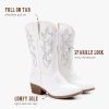 Cowboy Boots for Girls - Pointed Toe Kids Cowgirl Boots - Mid Calf Western Youth Boots for Toddler to Big Kids - Horse Riding &