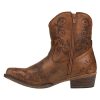 Womens Short Stuff Embroidery Snip Toe Casual Boots Ankle Low Heel 1-2" - Grey