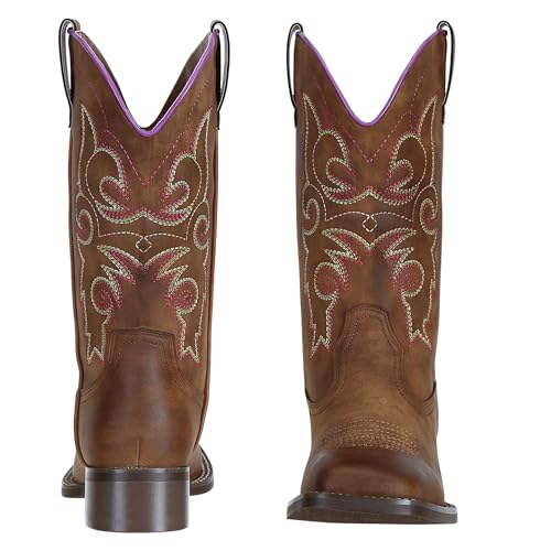 Ladies Western Square Toe Cowboy Boots For Women Wide Calf Cowgirl Boots