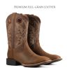 Western Boots For Men - Mens Square Toe Cowboy Boot, Oil/Slip Resistant, Durable Fashionable Classic Pull on 10 Inch Mid-Calf