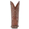 Cowboy Boots For Women Square Toe Wide Western Boots Mid Calf Cowgirl Boots Pull On Embroidered Brown Cowboy Boots
