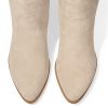 White Cowgirl Boots Women Cowboy Knee High Tall Boots Chunky Heel Pointed Toe Pull-On Western Wide Calf Boats Country Fashion