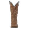 Women's Mid Calf Square Toe Cowgirl Western Cowboy Boots Brown