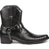 Diego-01 Men's Belt Buckle Chain Strap Western Cowboy Boots
