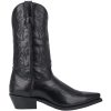 Mens Hawk Embroidered Snip Toe Casual Boots Mid Calf - Black
