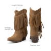 Girls Cowboy Boots with Tassel Fringe Cowgirl Boots Kids Western Boots Stylish & Comfortable