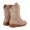 Toddler Girls Cowboy Cowgirl Boots Little Kids Pointed Toe Western Boots Mid Calf Side Zipper Riding Shoes for All Seasons