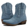 Women's Mid Calf The Western Cowboy Boots Fashion Cowgirl Boots For Women Low Heel