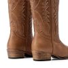 Cowboy Boots for Women Cowgirl Western Mid Calf Boots Snip Toe Embroidered Stitched Low Chunky Heel Pull On Fashion Boots