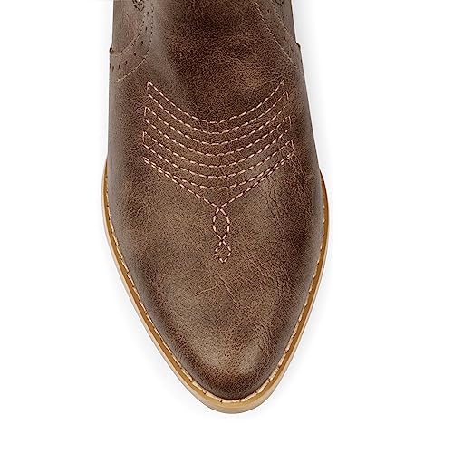 51fNe6hNgCL.jpg Women Mid-calf Cowboy Boots Pointy Toe Boots Embroidered Western Cowgirl Boots Chunky Heels