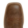 Women's Mid Calf Square Toe Cowgirl Western Cowboy Boots Brown
