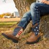Boys Girls Cowboy Boots Kids Western Riding Mid Calf Boots with Side Zipper (Toddler/Little Kid/Big Kid)