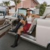 Knee High Boots Women Cowgirl Cowboy Western Fall Chunky Block High Heel Tall Long Fashion Boot Side Zipper