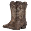 51kjfB0SAhL.jpg Women's Square Toe Cowboy Boots Mid Wide Calf Distressed Western Cowgirl Boots