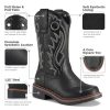 Boys Cowboy Boots Kids Western Boots Square Toe Girls Cowgirl Boots for Toddler/Little Kid/Big Kid