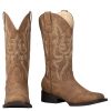 Square Toe Cowboy Boots for Women Cowgirl Boots Wide Calf Riding Western Boots