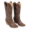 51xaR6G21YL.jpg Women Mid-calf Cowboy Boots Pointy Toe Boots Embroidered Western Cowgirl Boots Chunky Heels