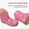 Toddler Cowgirl Boots Glitter Girls Cowboy Boots Ankle Toddler Boot Little Kid Western Horse Riding Shoes Party Birthday Dress